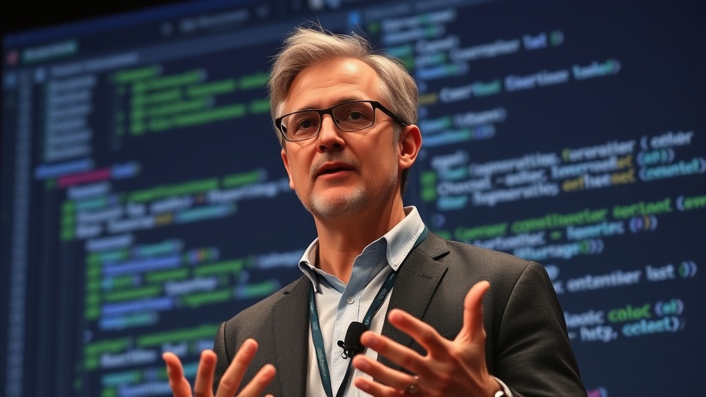 Micron executive Jonathan Rowledge speaking at a technology conference