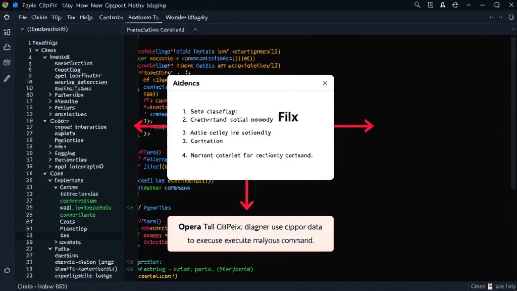Diagram illustrating how a ClickFix attack uses clipboard data to execute malicious commands