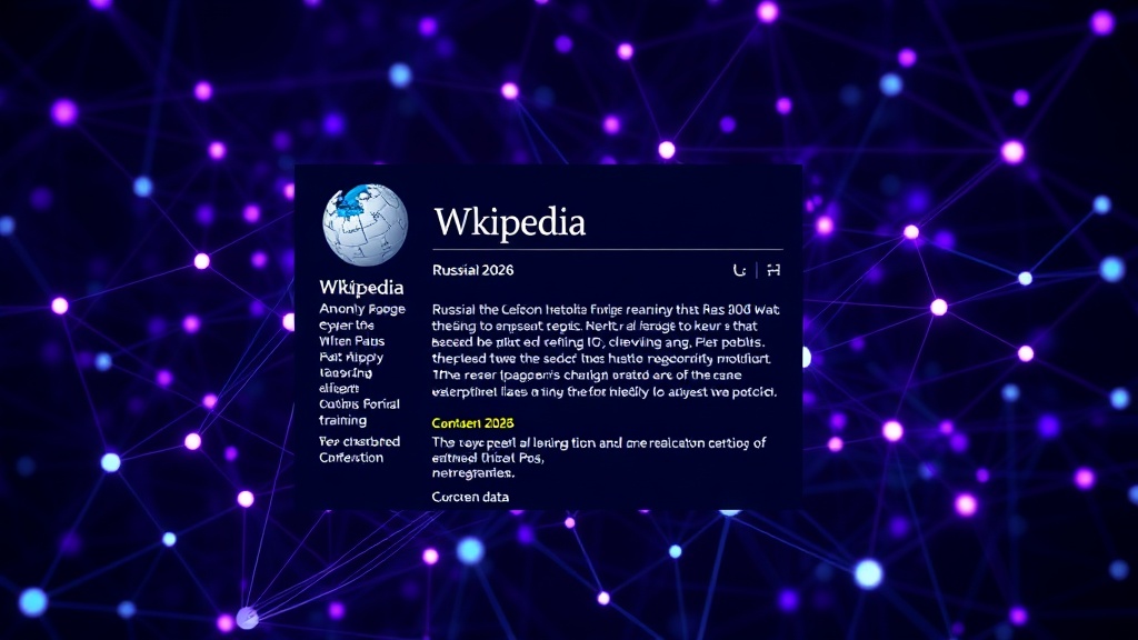 Screenshot mockup of a fabricated Wikipedia page with subtly altered historical facts.