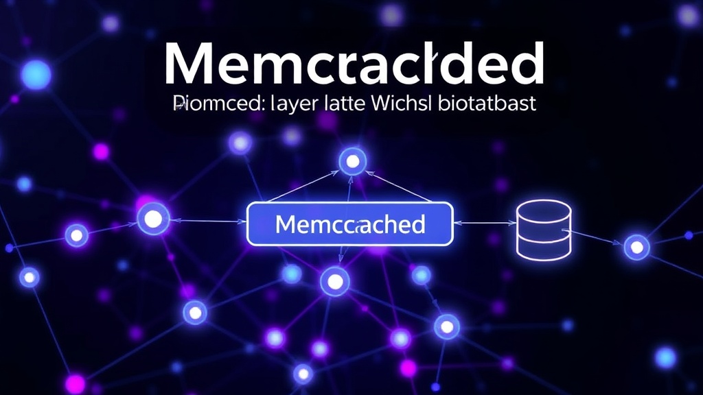Diagram illustrating Memcached's role as a caching layer between application and database