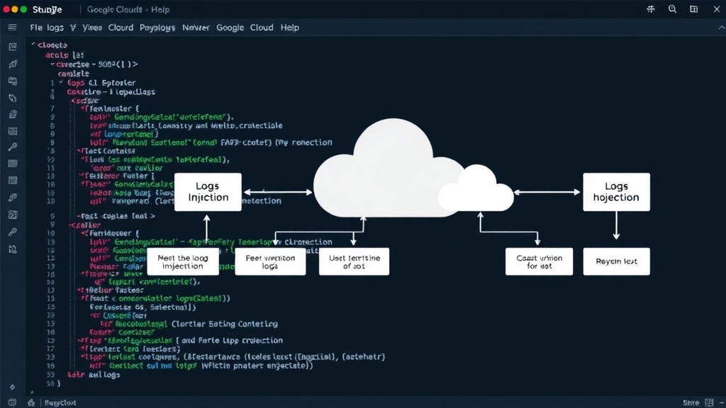 Diagram illustrating the flow of logs in Google Cloud and potential injection points