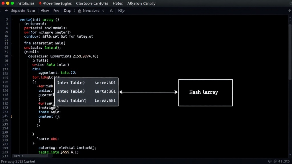 Conceptual diagram of a two-indexed hash table showing separate index arrays and a contiguous data store