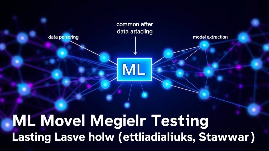 Diagram illustrating common ML model attack vectors like data poisoning and model extraction