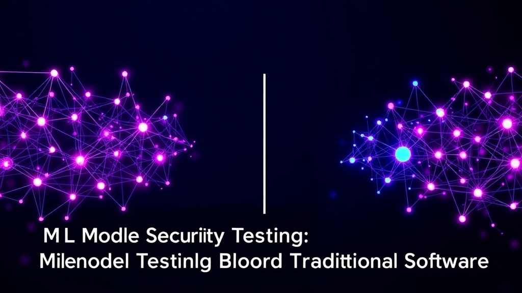 Comparison chart showing security testing maturity between traditional software and ML models
