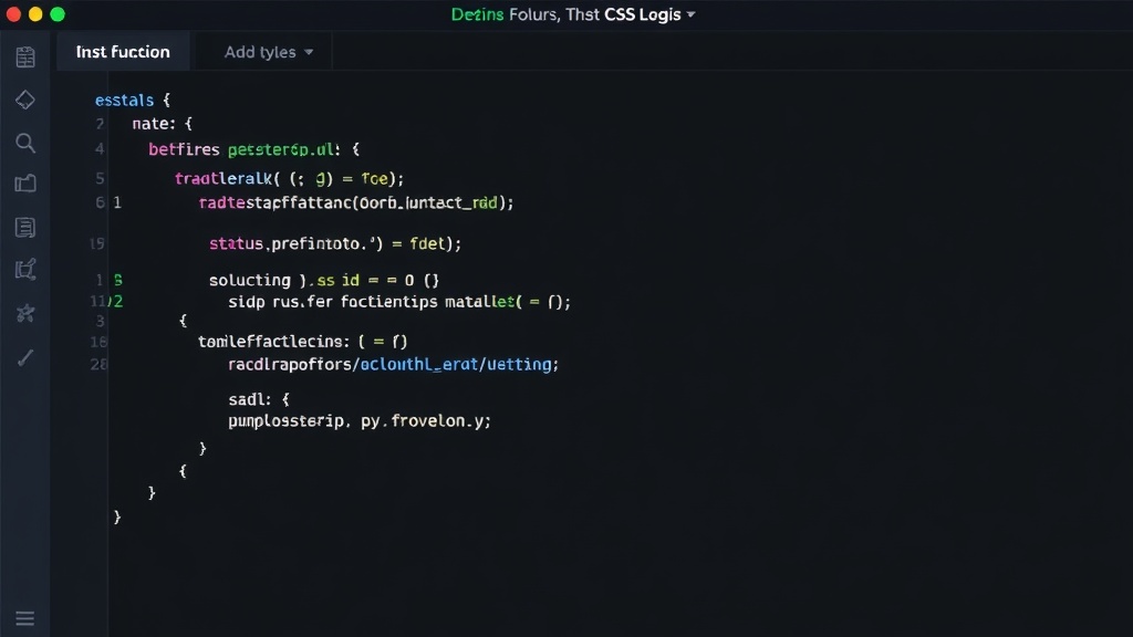 Example of a CSS stylesheet using @function to define and apply status colors to UI elements.