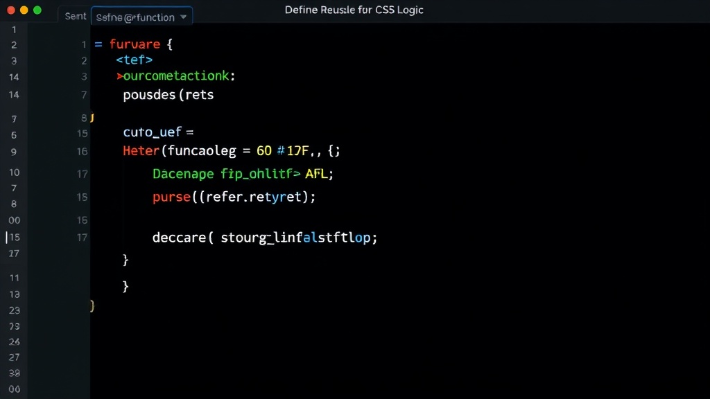Diagram illustrating the syntax of a CSS @function definition with parameters and return value.