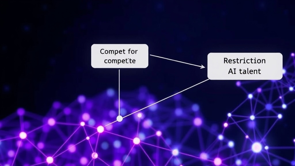 Diagram illustrating the flow of AI talent within a competitive vs. restrictive market