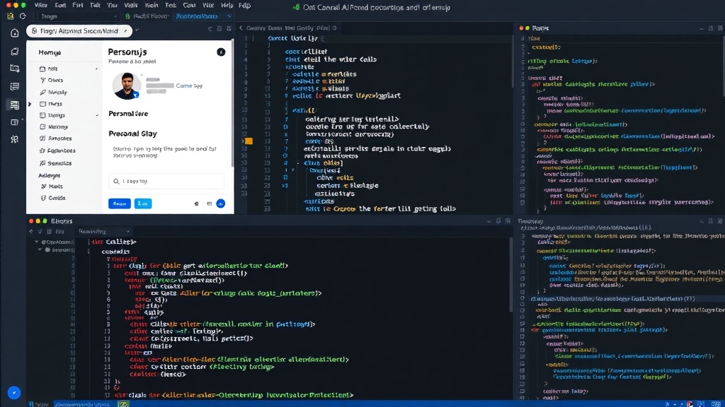 Mockup of a website showcasing an embedded AI chat interface powered by Persona.js
