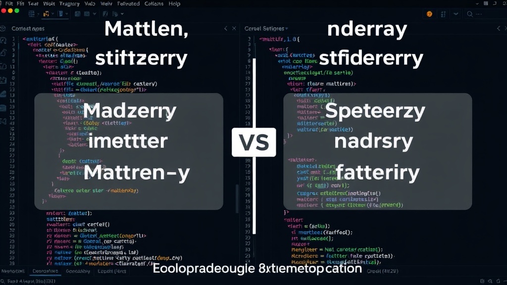 Comparison chart showing Matten's simplicity vs. ndarray's feature set