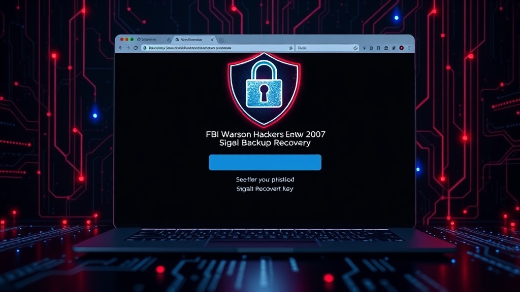 Mock-up of a phishing website designed to steal Signal backup recovery keys