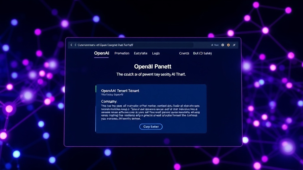 Screenshot of a fraudulent OpenAI tenant interface with a convincing company impersonation