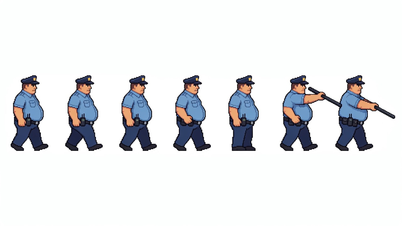 Mall Cop Sprite Sheet (2 / 4)