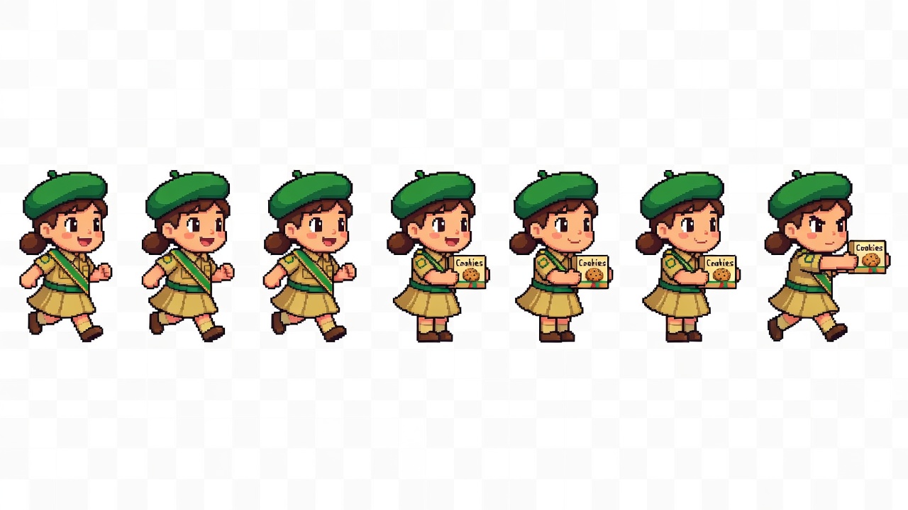 Girl Scout Sprite Sheet (1 / 4)
