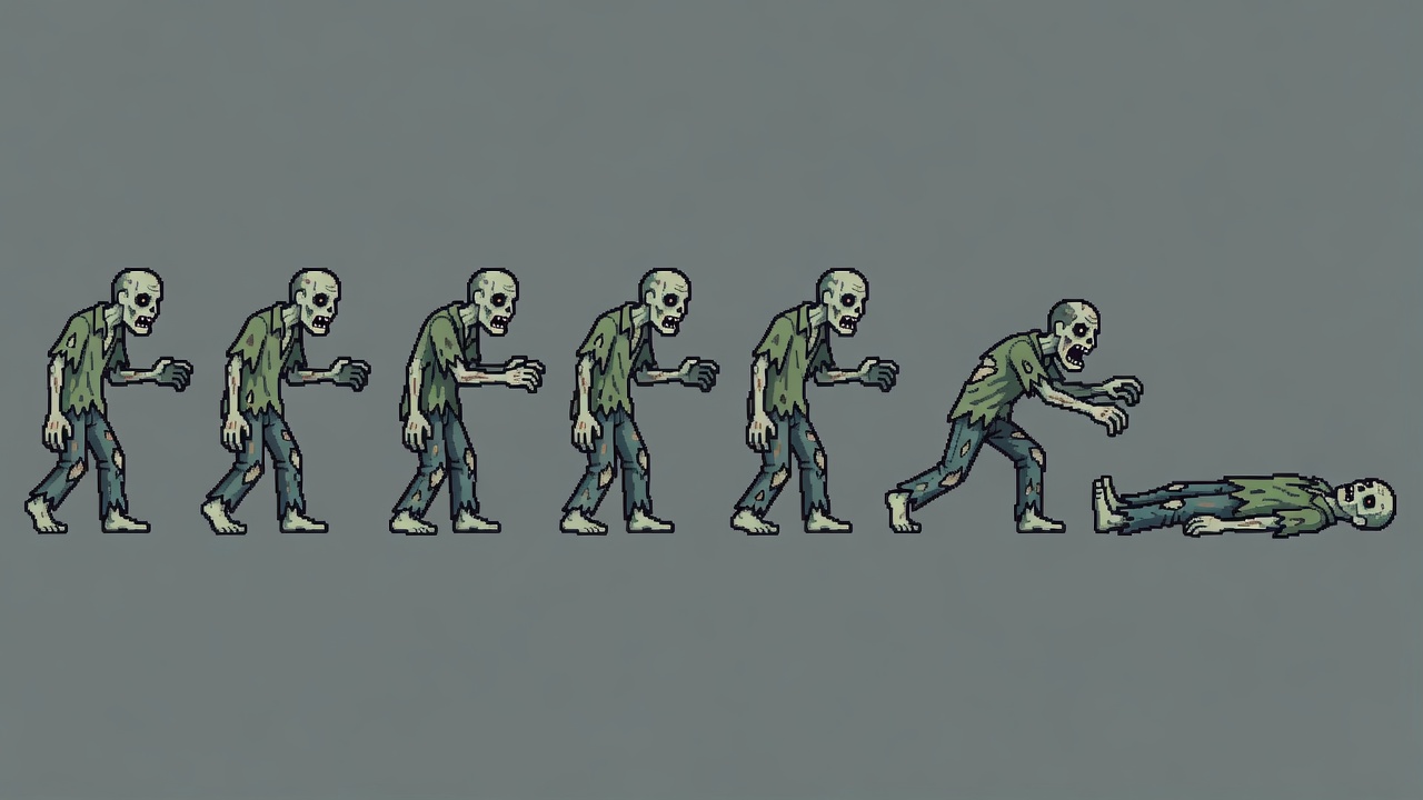 Zombie Sprite Sheet (2 / 3)