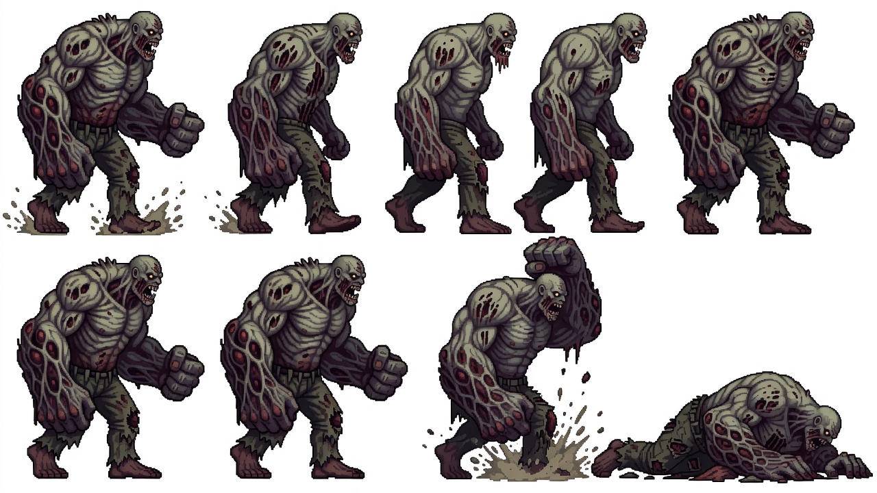 Mutant Brute Sprite Sheet (2 / 3)