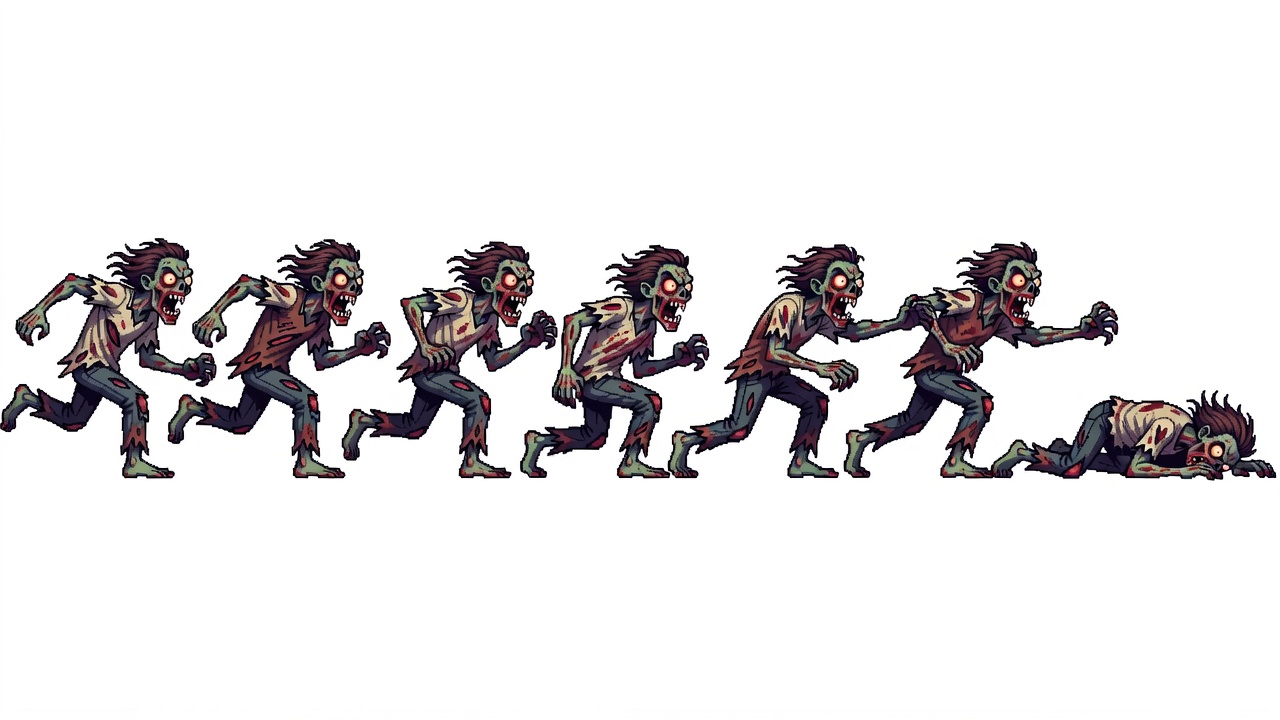 Runner Zombie Sprite Sheet (3 / 3)