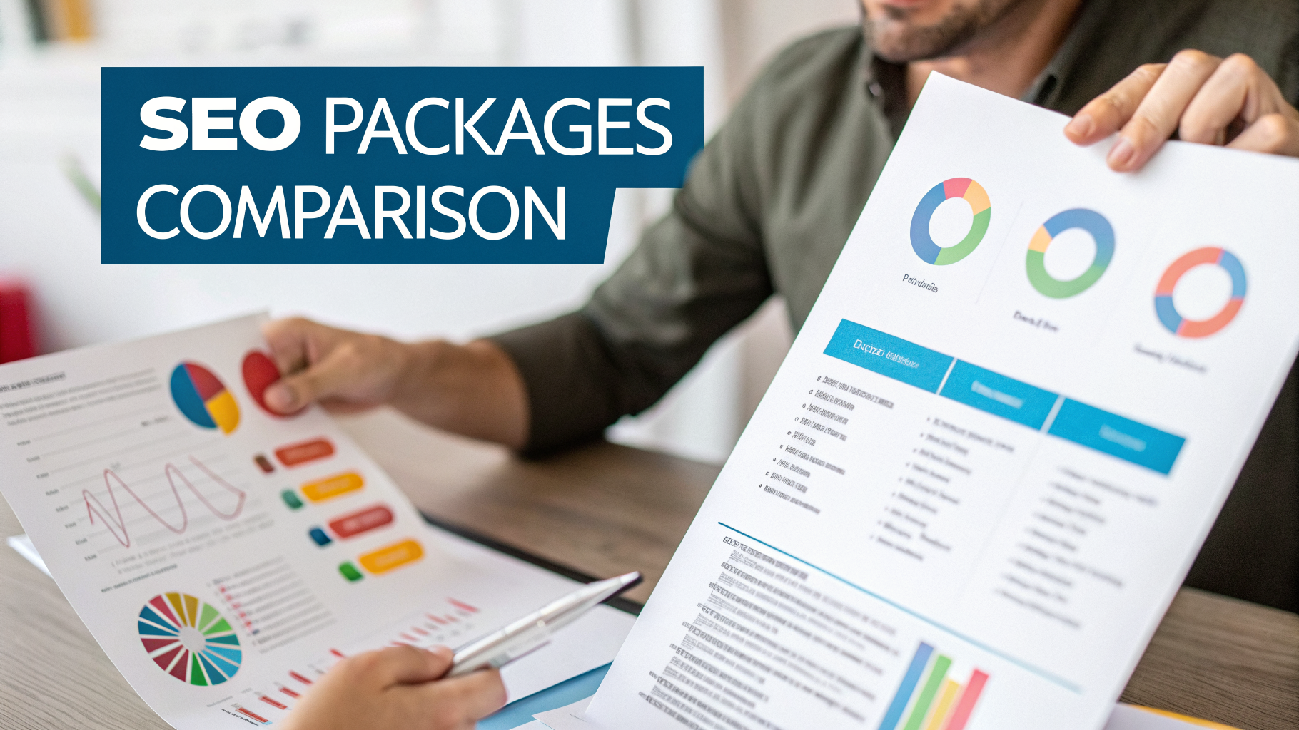 Professional infographic explaining understanding compare seo packages