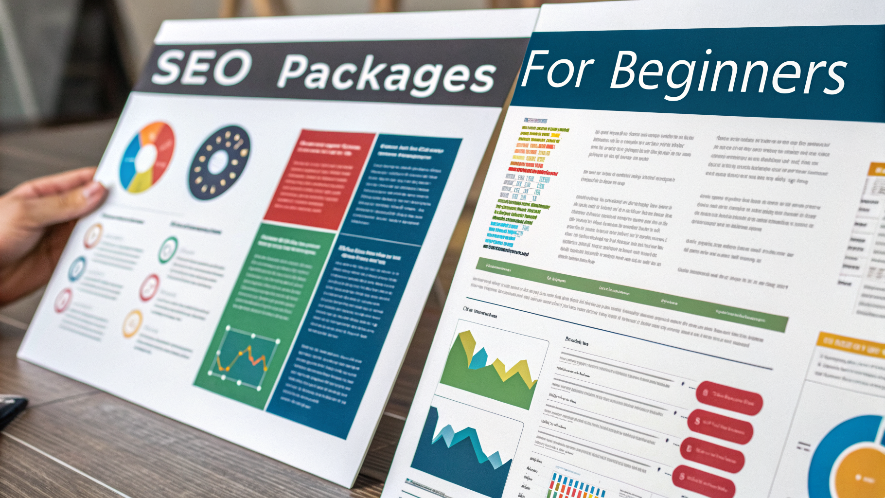 Professional infographic explaining compare seo packages for beginners