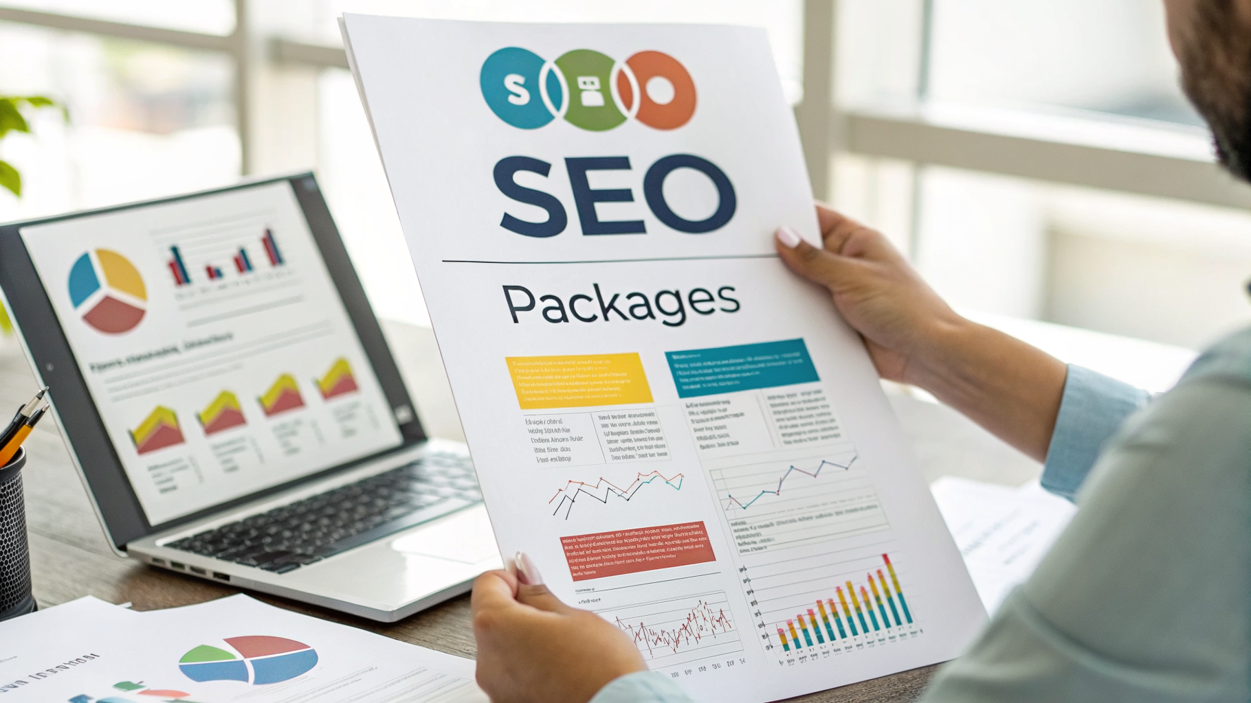 Professional infographic explaining compare seo packages benefits