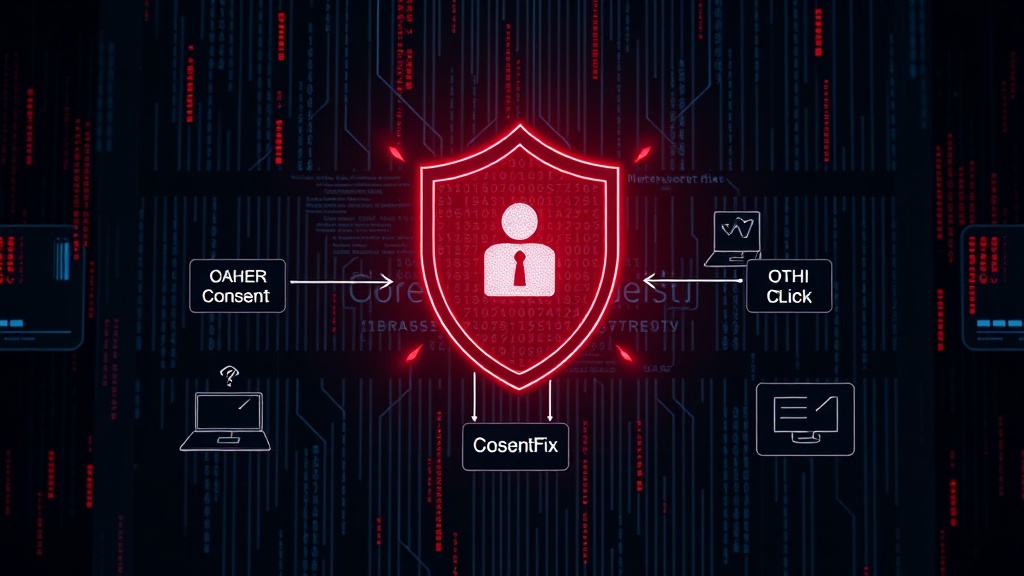Diagram illustrating the OAuth consent flow hijacked by ConsentFix/ClickFix attacks