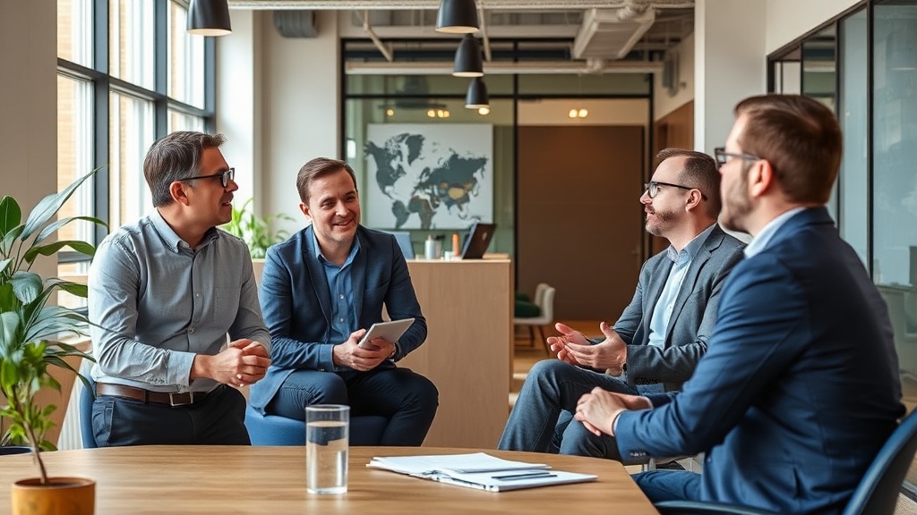 Tapestry VC partners discussing investment strategy at their London office