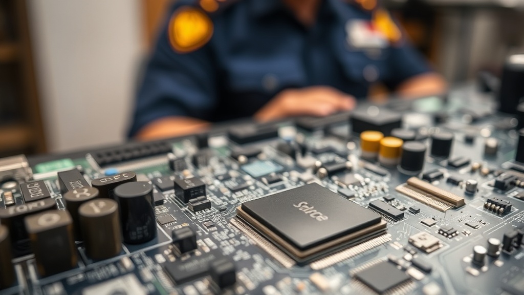 Singapore Police Force officers at the scene of a raid related to the AI GPU smuggling operation.