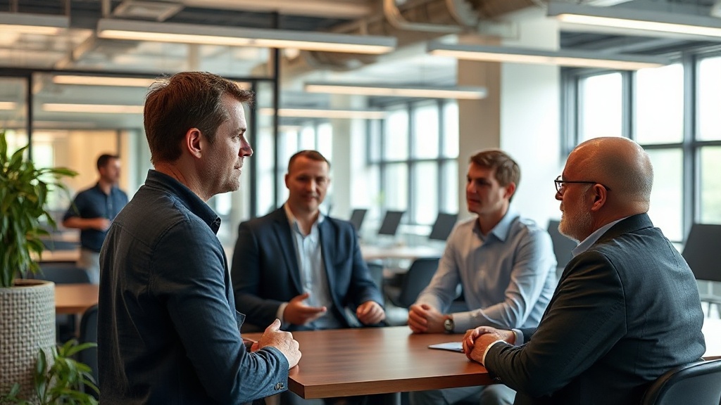 Sam Altman, CEO of OpenAI, in discussion with government officials.