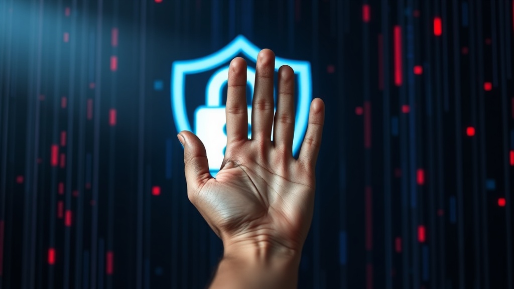A stock photo of a hand held up, demonstrating the bypass method.