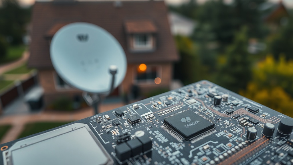 Starlink satellite dish installation on a residential property