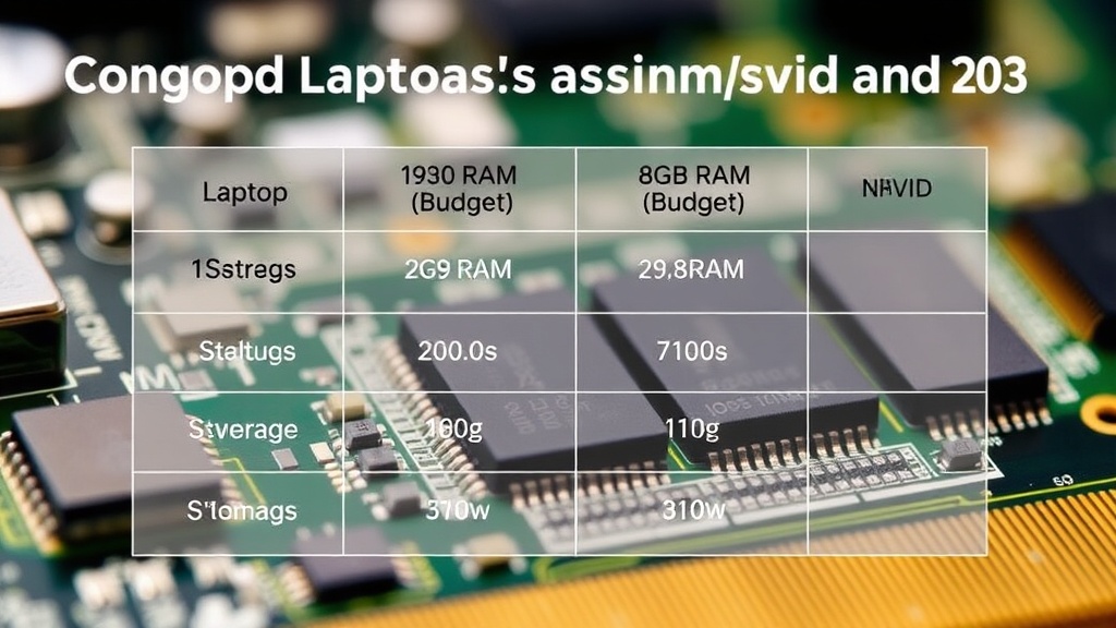 A comparison chart showing the price and RAM specifications of budget laptops at Computex 2026.