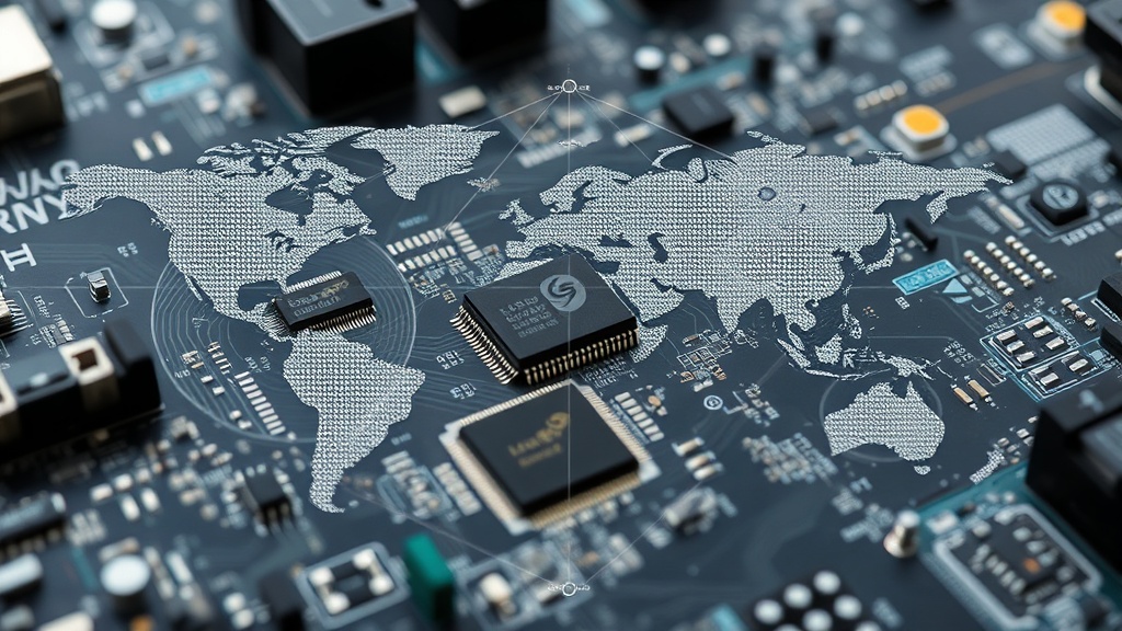Diagram illustrating the interconnected global supply chain for PC components