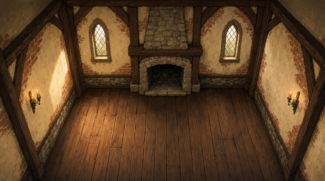 Empty Guild Hall - Tighter FOV Painterly