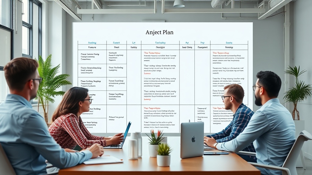 AI-generated project plan detailing features, user stories, and technical stack