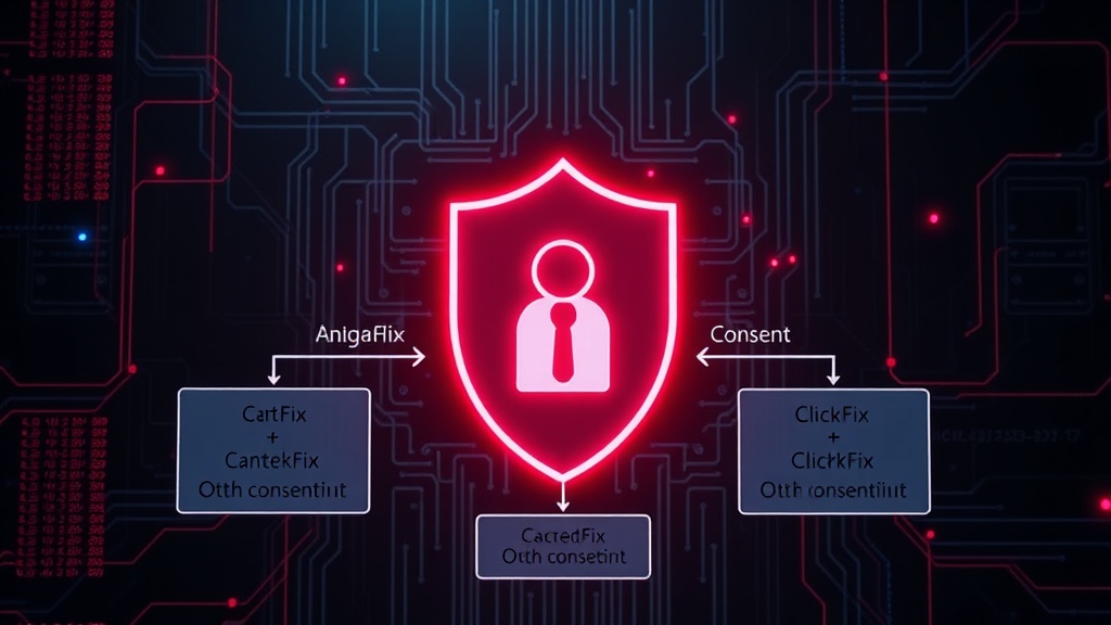 Diagram illustrating the OAuth consent flow exploited by ConsentFix and ClickFix attacks
