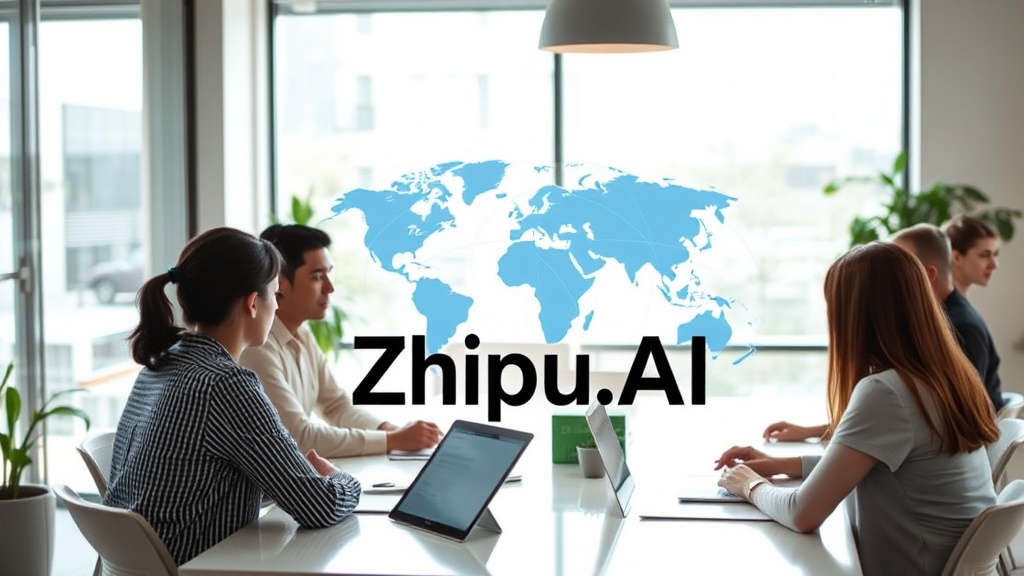 Zhipu.AI logo with global network graphic, representing international expansion
