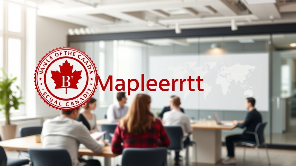 Mapletrite logo with Bank of Canada seal and global expansion map