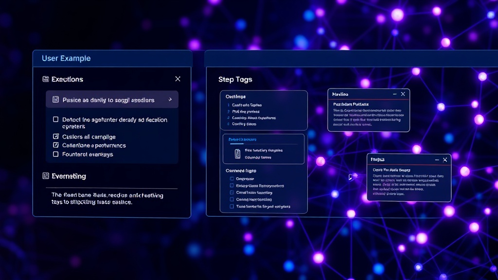 User interface example showing step-by-step AI task execution and tool usage.