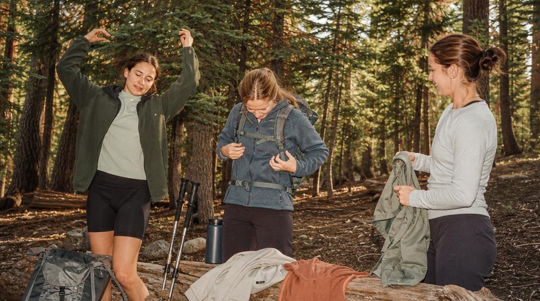 Selection of authentic national park sweatshirts neatly displayed