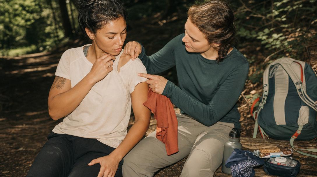 Merino wool hiking shirt draped to show softness and breathability