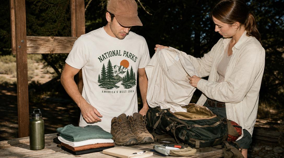 Various hiking shirts made with hypoallergenic fabrics