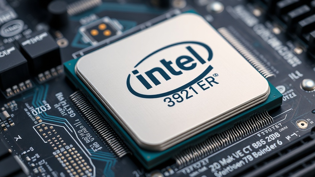 Intel Core Ultra processor package on a motherboard
