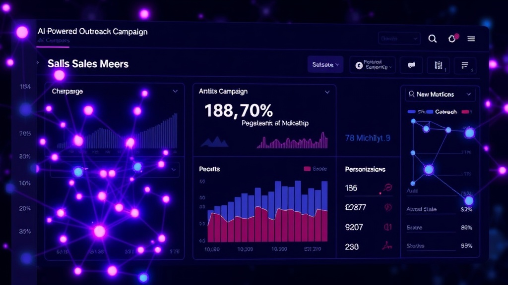 AI-powered sales dashboard showing personalized outreach campaign metrics