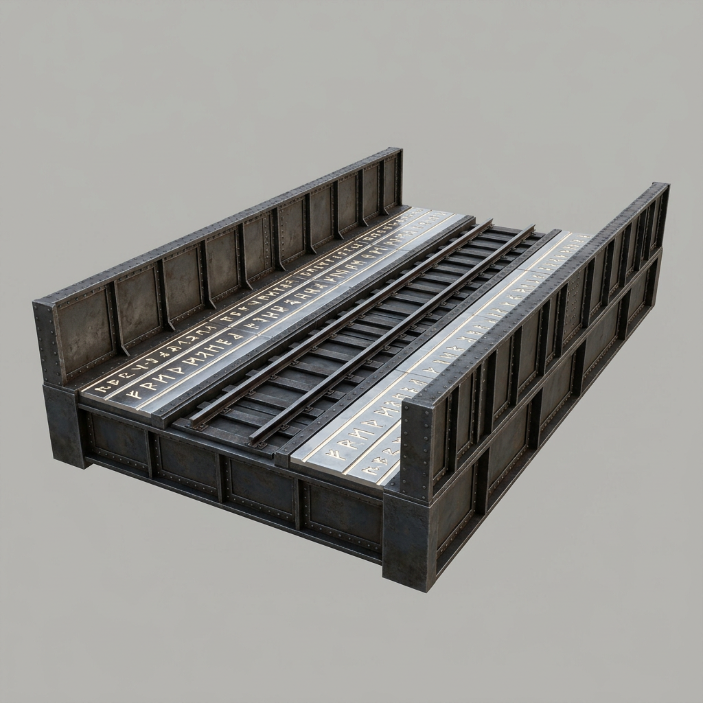Image: 3D asset reference plate. A single isolated straig