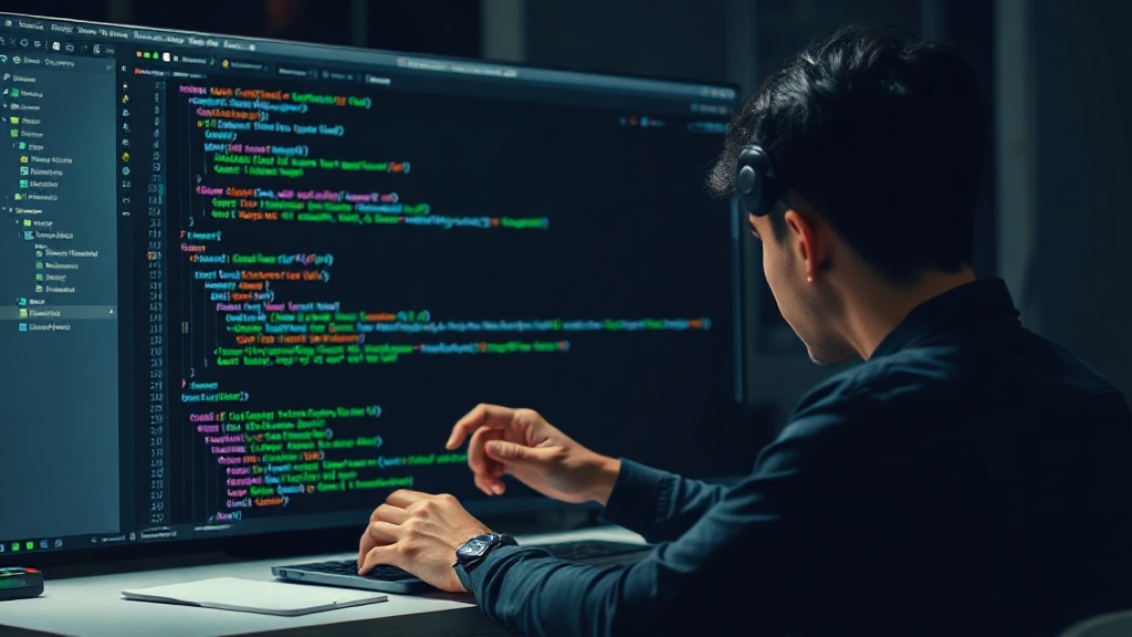 Developer configuring an AI model for automated content generation