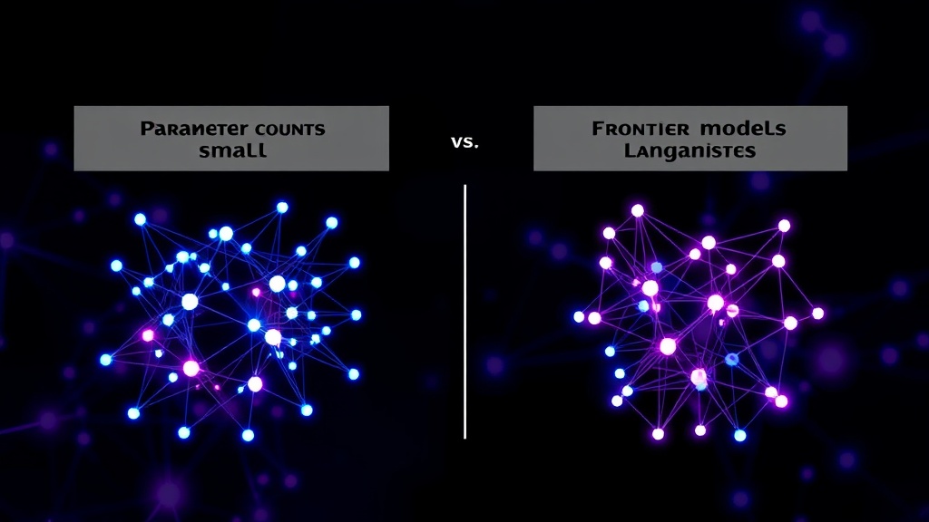 Diagram comparing the parameter counts and computational costs of frontier and small language models
