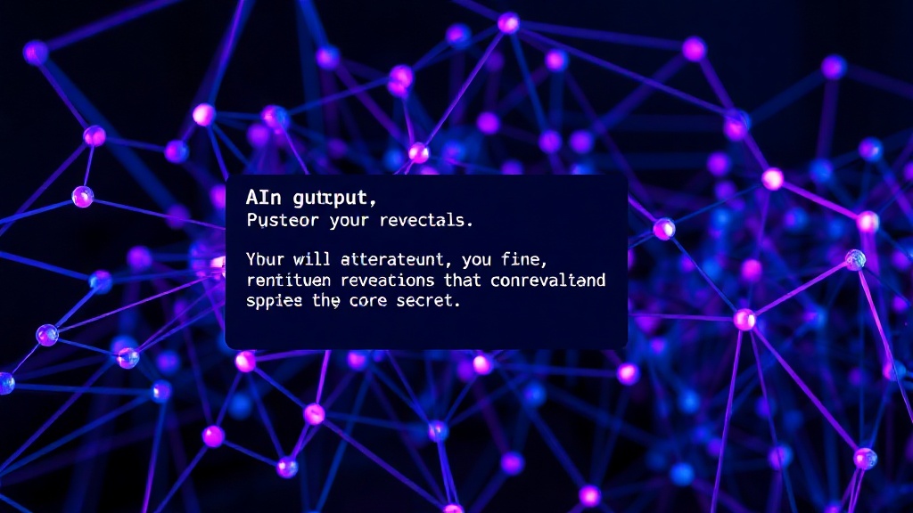 A visual representation of a system prompt being extracted from an AI agent's output, highlighting the revealed instructions.