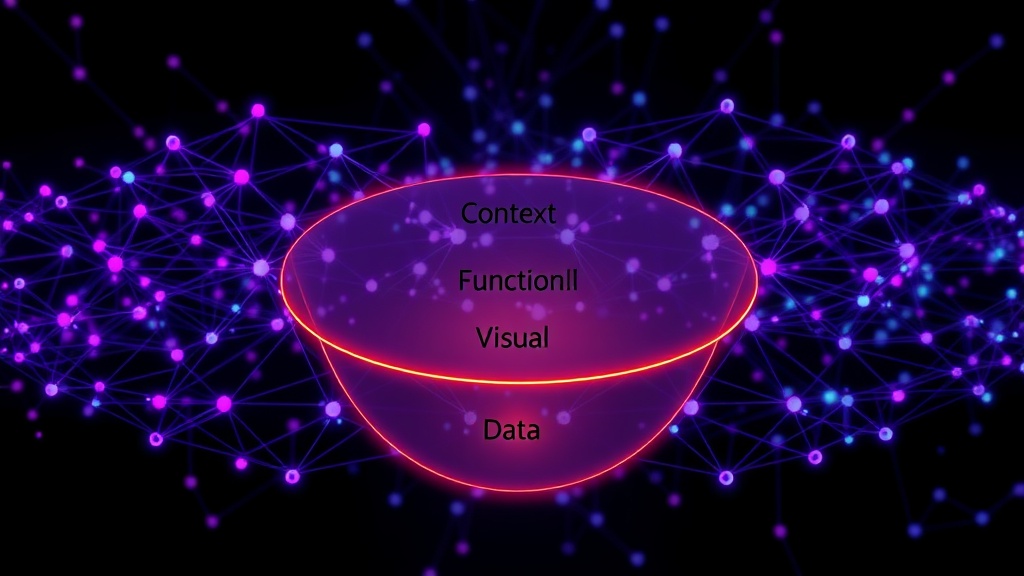 Diagram illustrating the three layers of context: functional, visual, and data.