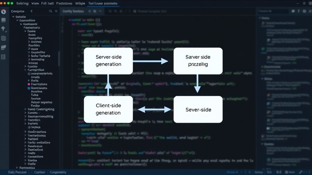 A diagram illustrating server-side vs. client-side puzzle generation logic flows.