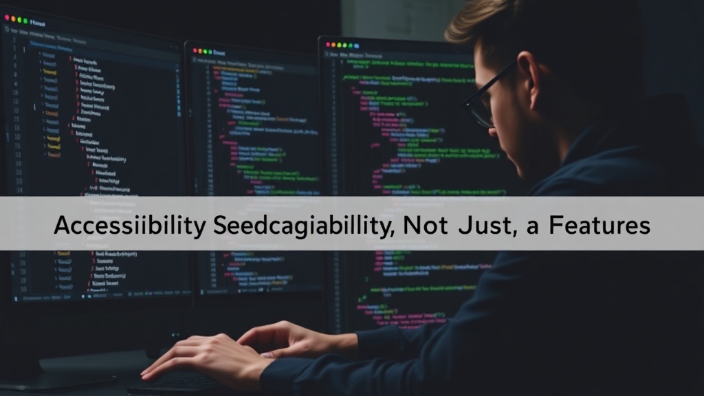 Developer using an IDE with integrated accessibility linting and ARIA helper tools.