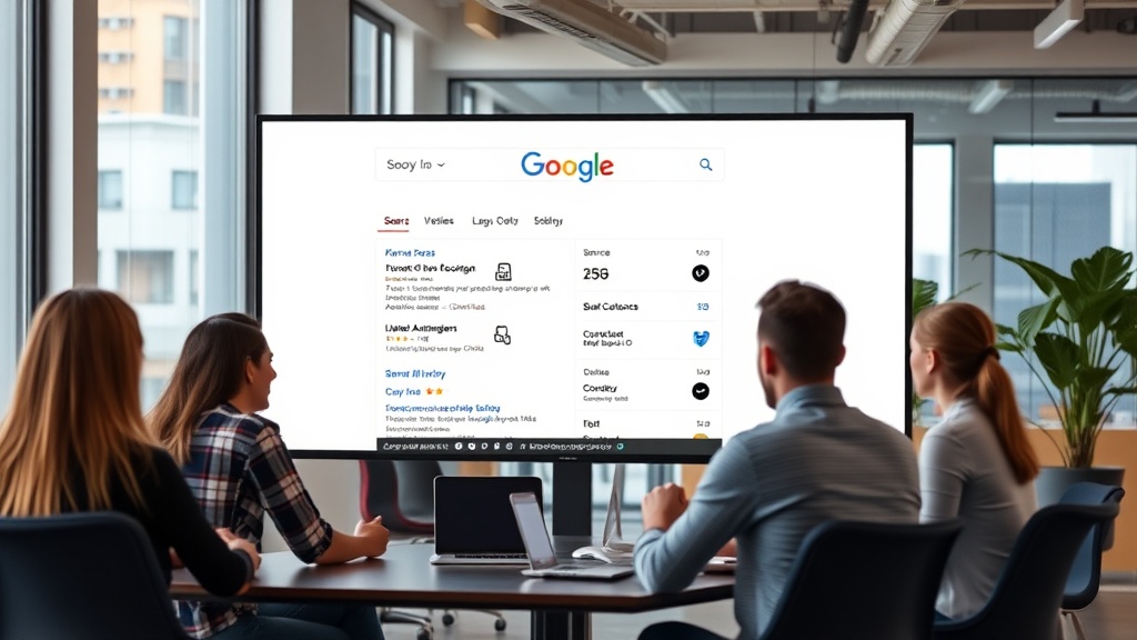 Google search results page showing comparison shopping services